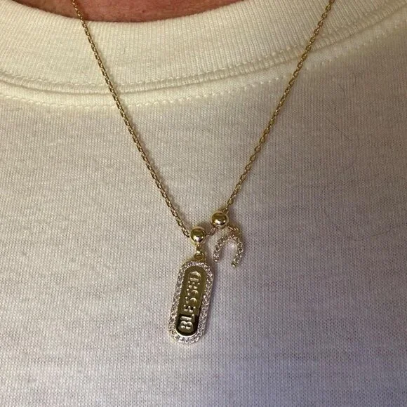 Neiman Marcus 14K Gold Plated Blessed Charm Necklace - Picture 4 of 5